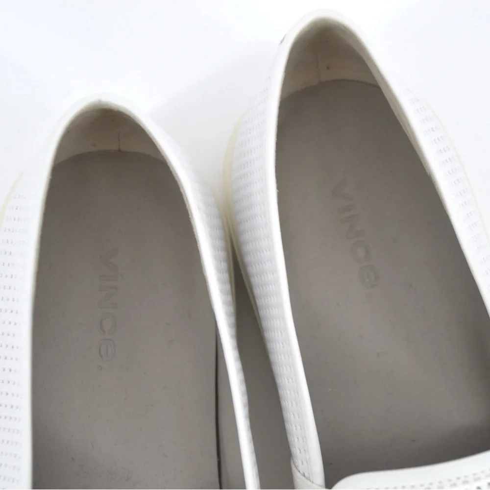 Vince Blair Perforated Leather Slip On Sneaker White Women's US 9 / 39